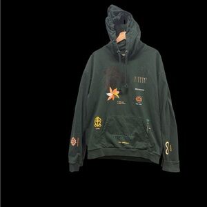 Diesel Dark Green Hoodie with Graphic Accents